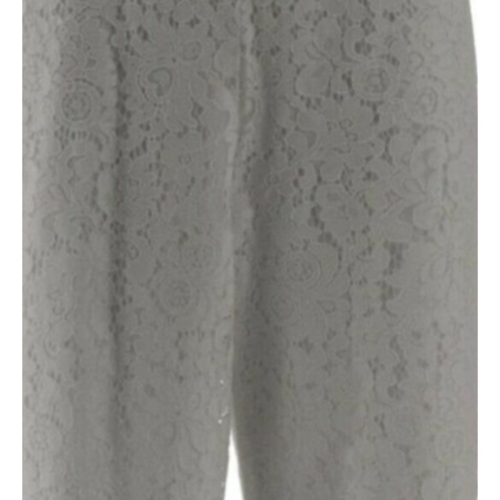 Isaac Mizrahi Grey Lace Wide Leg Pants 1X
